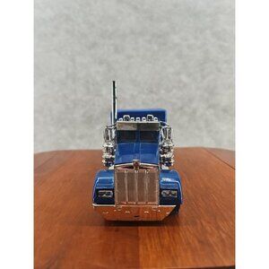 NEW-RAY TOY 8" KENWORTH W900 TRACTOR SEMI‎ TRUCK BP BLUE W/ SILVER FLAMES EUC